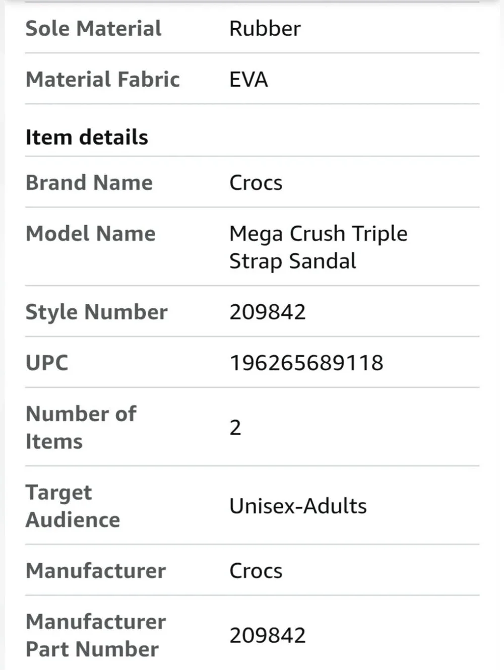 💗 Crocs MEGA CRUSH Triple Band Slide Sandals - Pink Crush NWOT - Picture 9 of 14